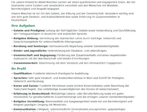 Imam gesucht
